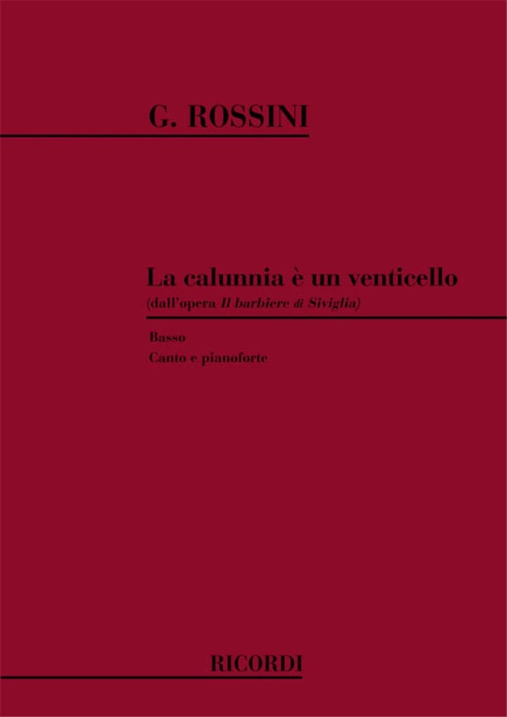Il Barbiere Di Siviglia: La Calunnia E' Un